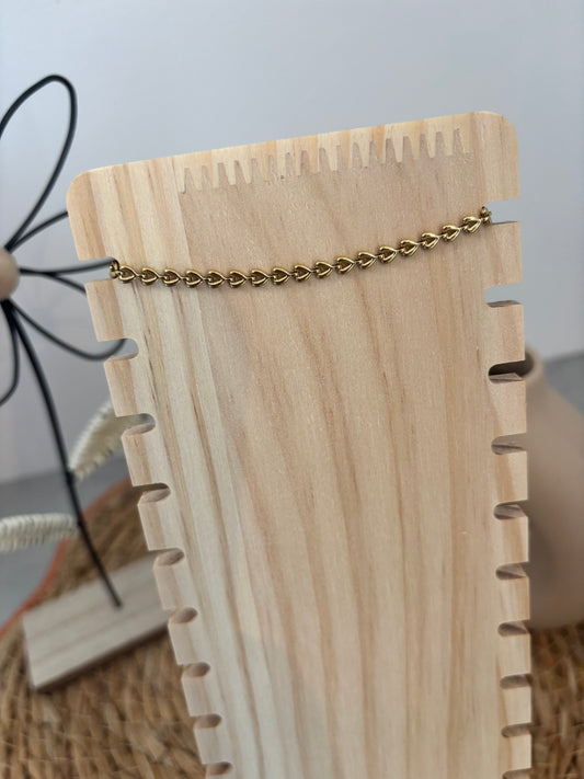 Bracelet chaîne cœur