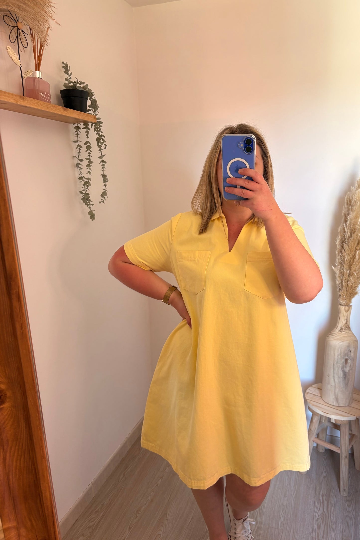 Robe jaune Grande taille