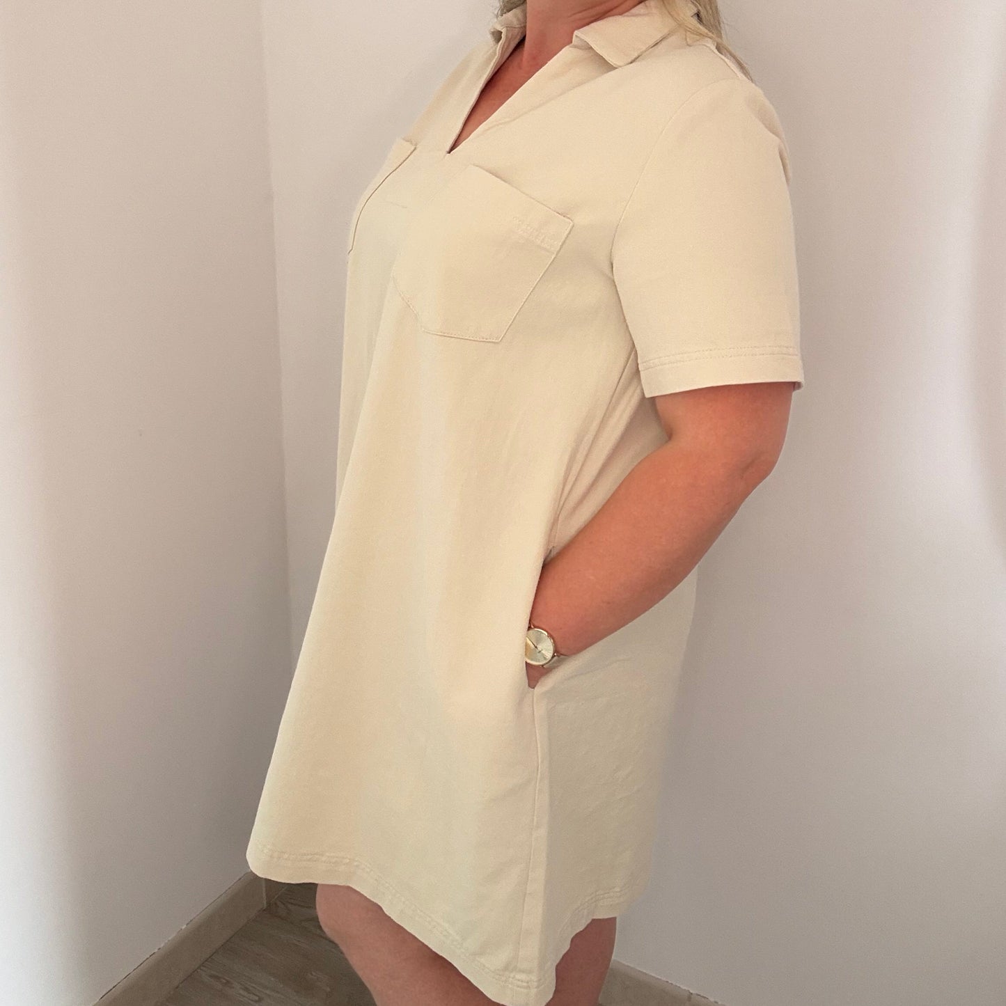 Robe courte - Beige