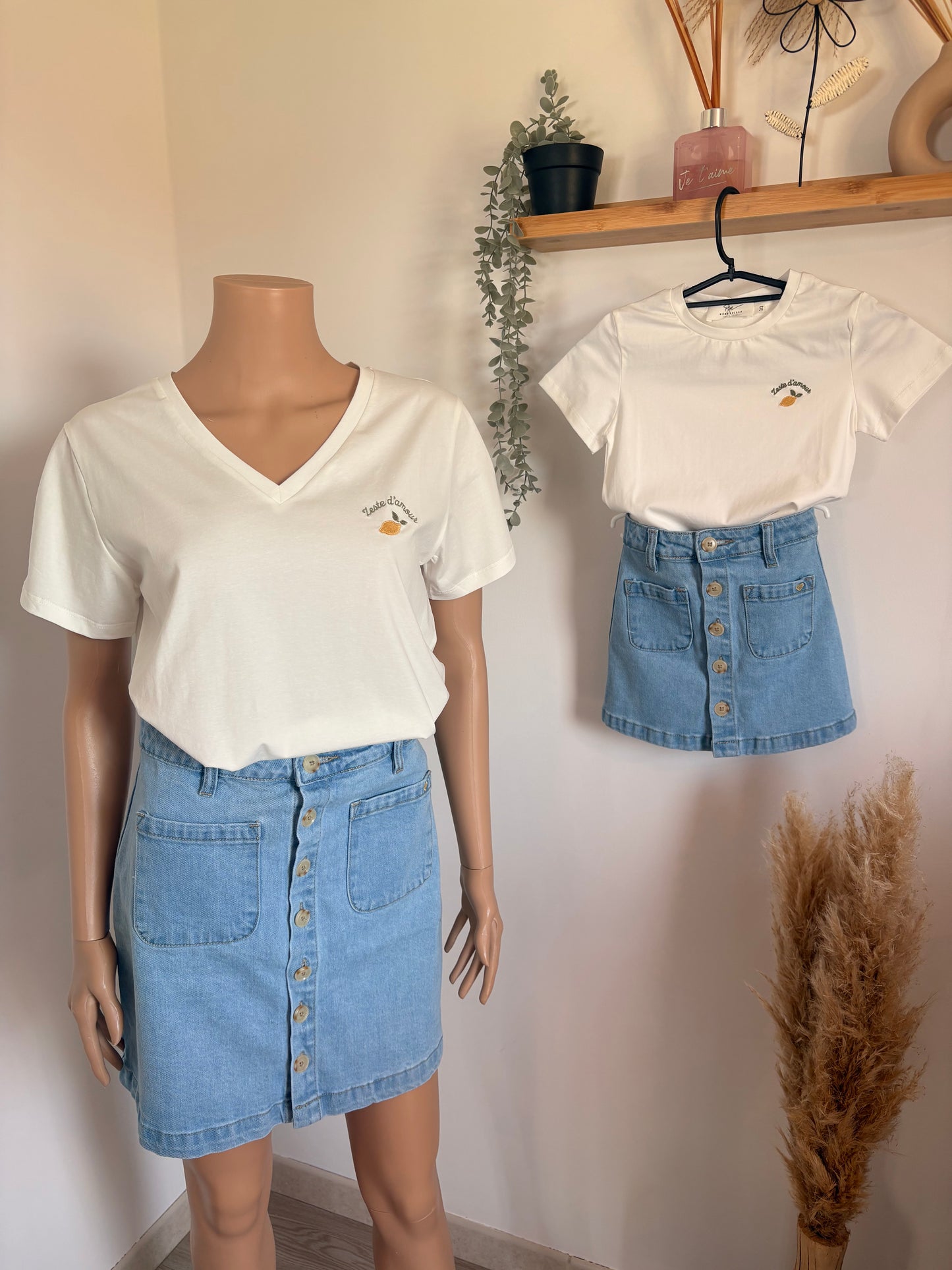 T-shirt blanc « zeste d’amour » - Femme