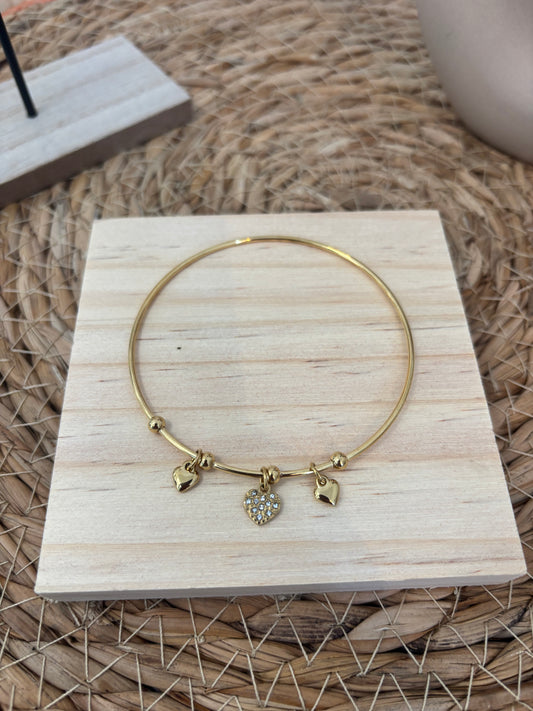 Bracelet anneau cœur