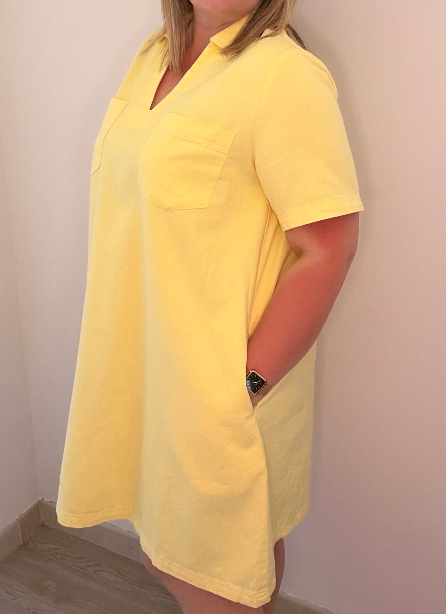 Robe courte - jaune