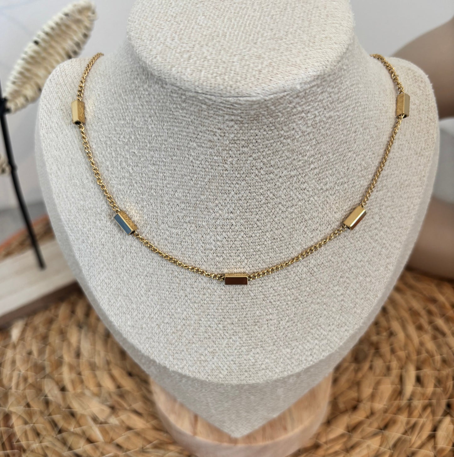 Collier détails rectangulaire - acier inoxydable