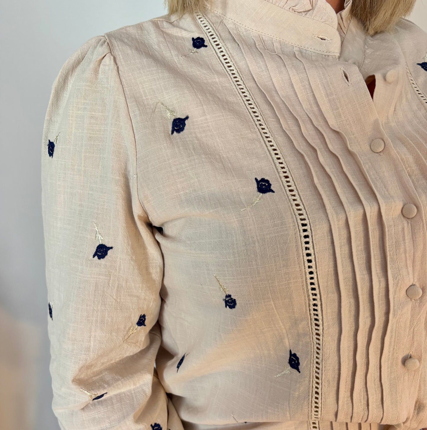 Chemise écru fleurie - Flore