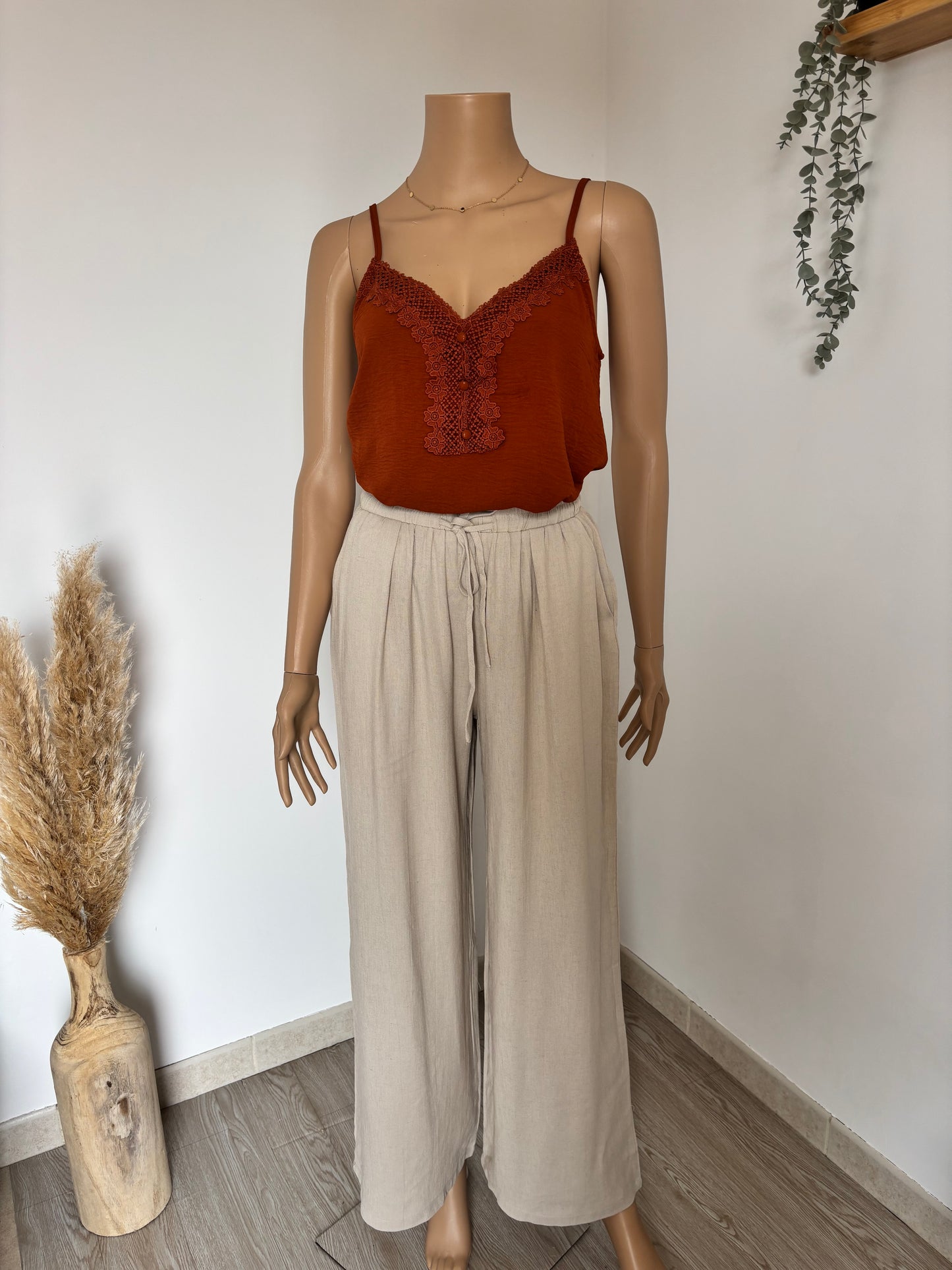 Pantalon fluide Rosa