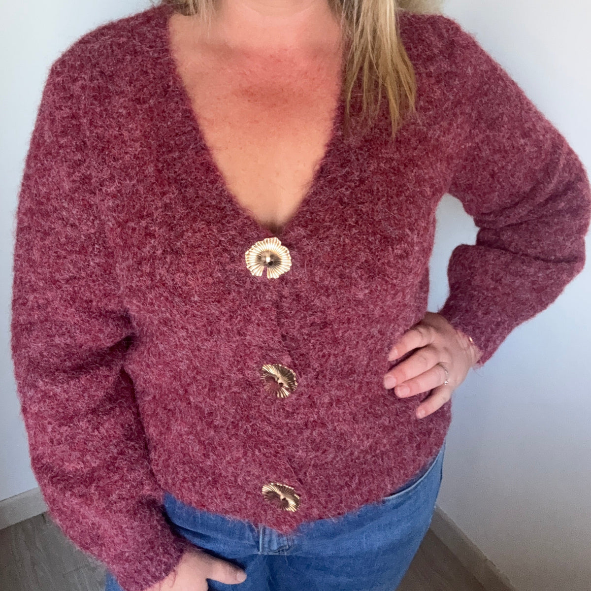 Gilet Boutons doré - Suzanne - Plusieurs coloris