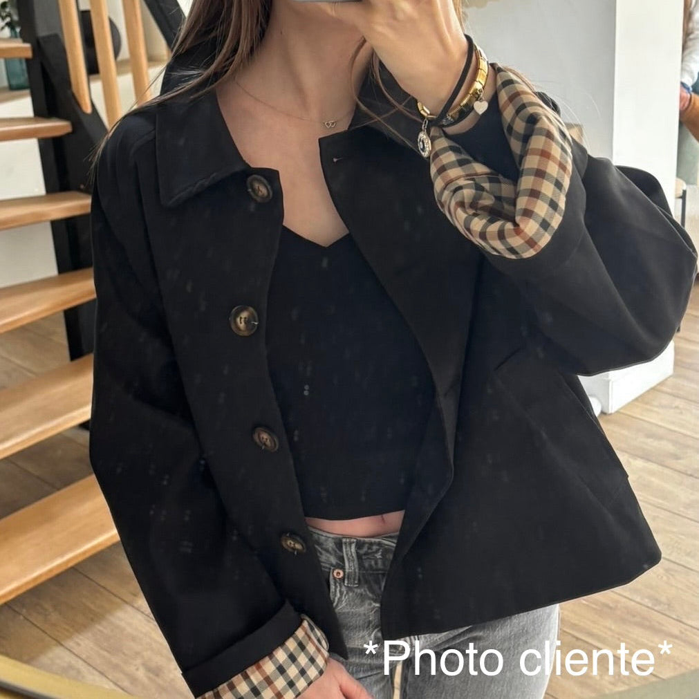 Veste oversize noir - femme