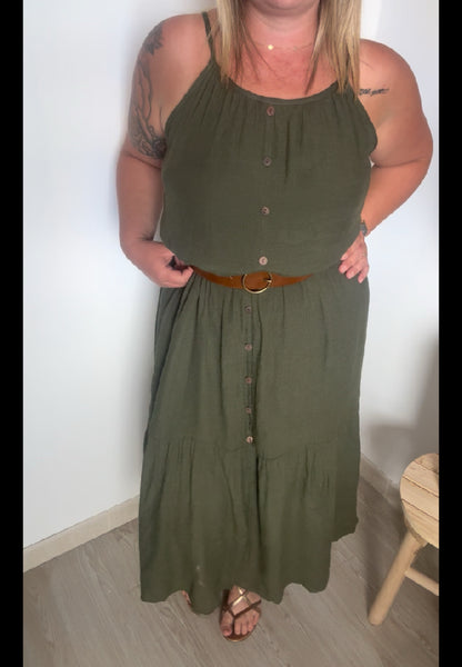 Robe longue à bretelles - Grande Taille