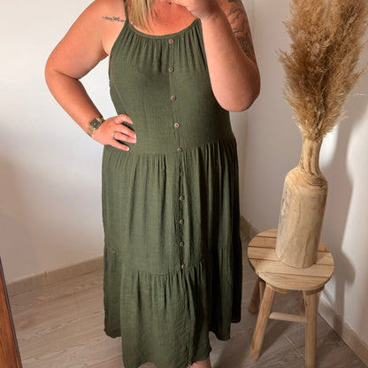 Robe longue à bretelles - Grande Taille