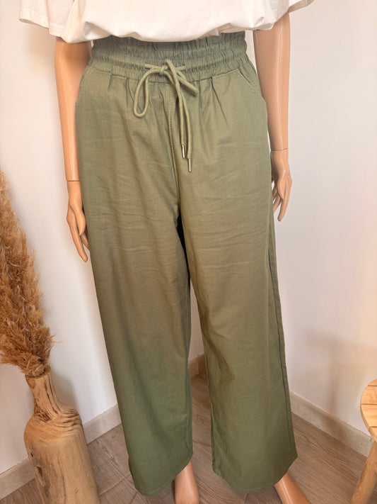 Pantalon kaki fluide