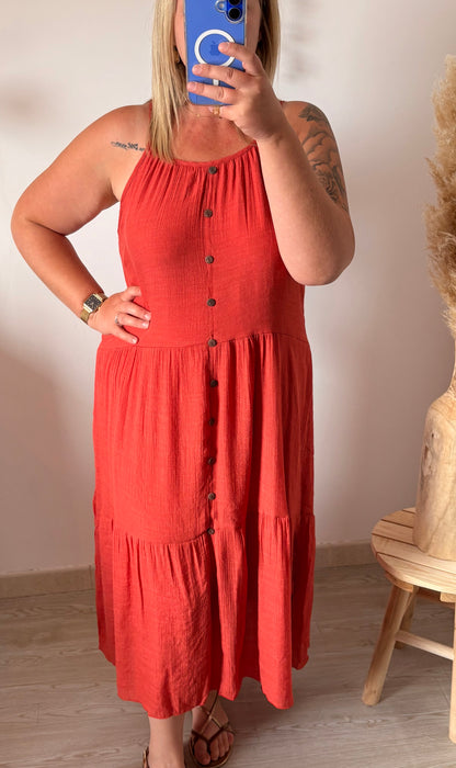 Robe longue à bretelles - Grande Taille