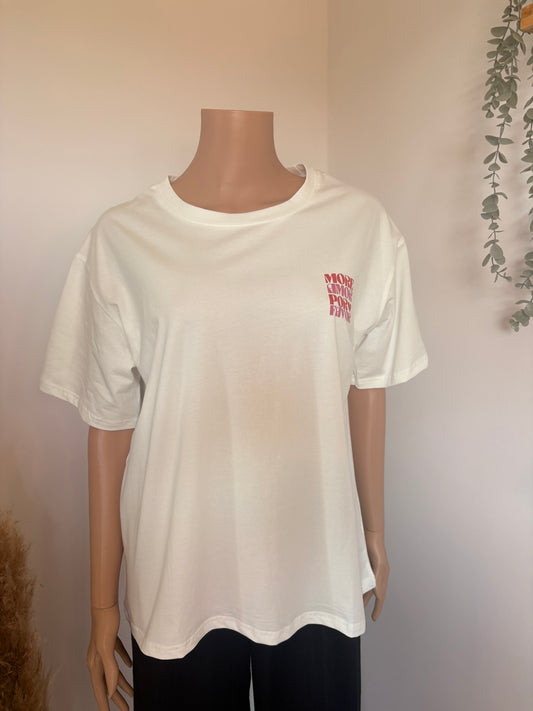 T-shirt blanc « More amor por favor »