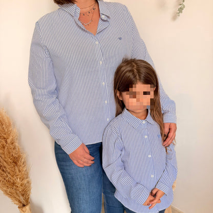Chemise rayée bleu - Enfant - Jade