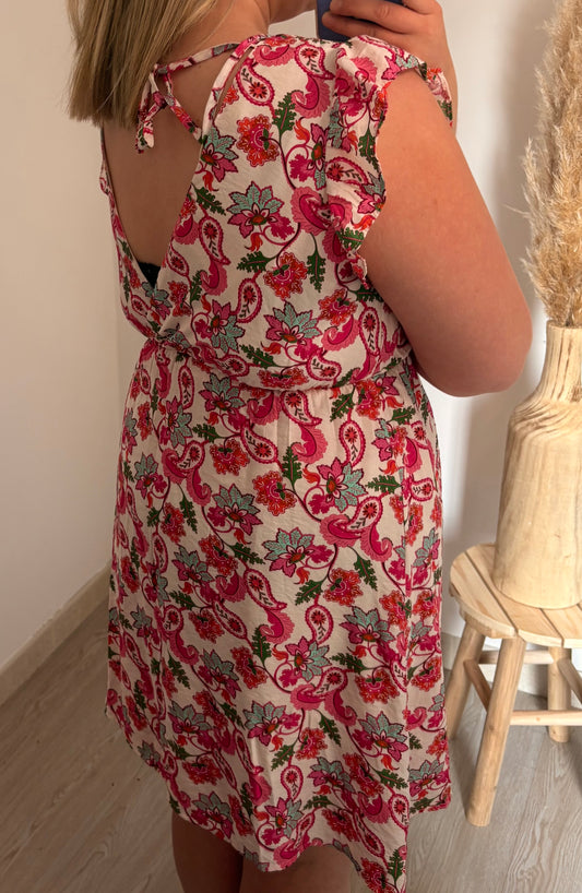 Robe rose - fluide coupe empire